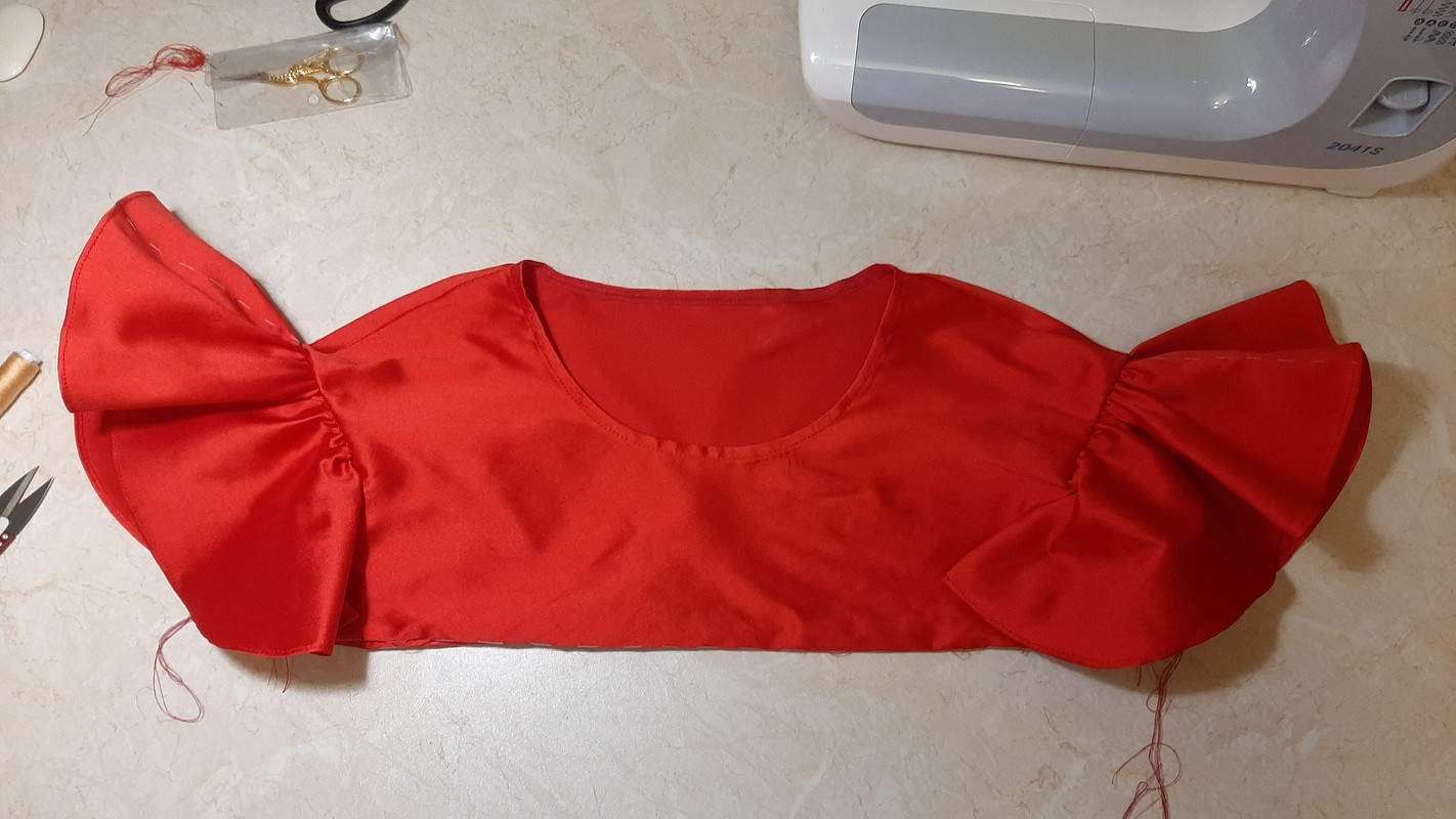 Красное платье-парашют от RitkaBob