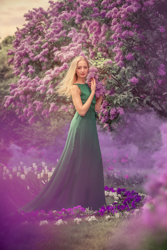 Платье цвета листьев сирени от AnastasiaSauk