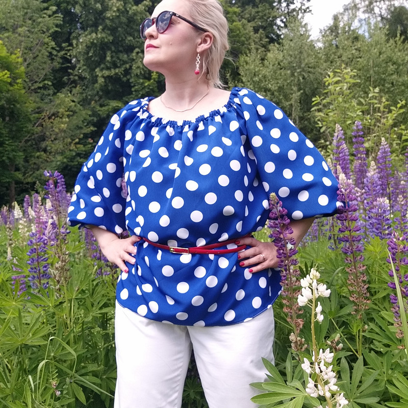 Блуза в горошек от Borisovna