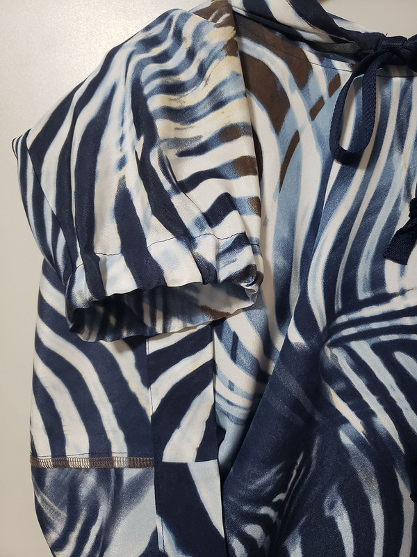 Шелковый анорак - синяя зебра от Helen3133