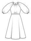 Платье с пышными рукавами от дизайнерской марки Aybi