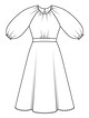 Платье с пышными рукавами от дизайнерской марки Aybi №122 — выкройка из Burda 5/2020