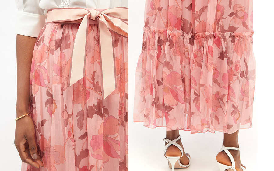 Вещь дня: прелестная шифоновая юбка с оборкой от Zimmermann