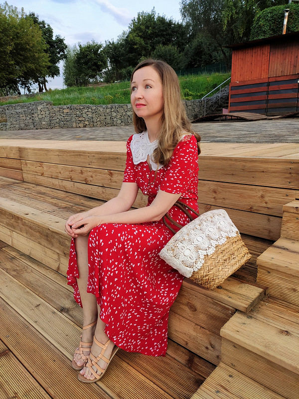 Красное платье из Бурда май 2021 от danin
