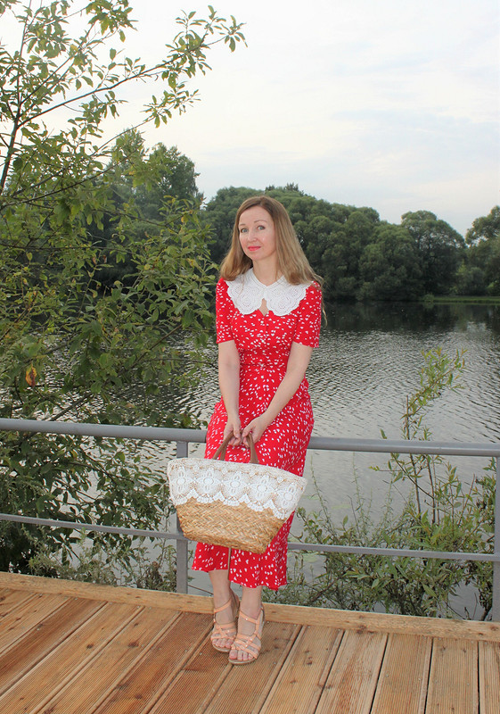 Красное платье из Бурда май 2021 от danin
