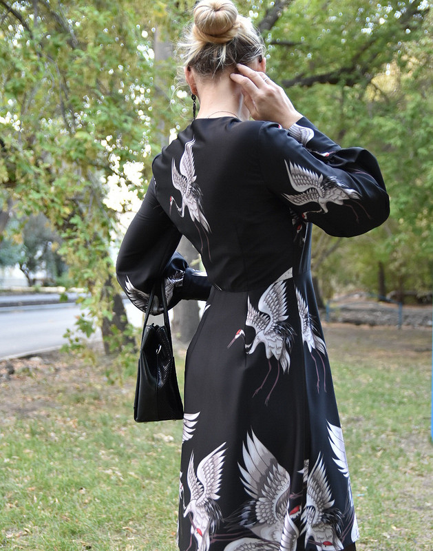 Платье с цаплями от Анастасия Максимова