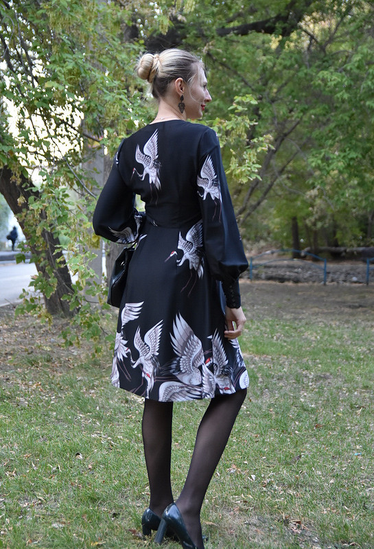 Платье с цаплями от Анастасия Максимова