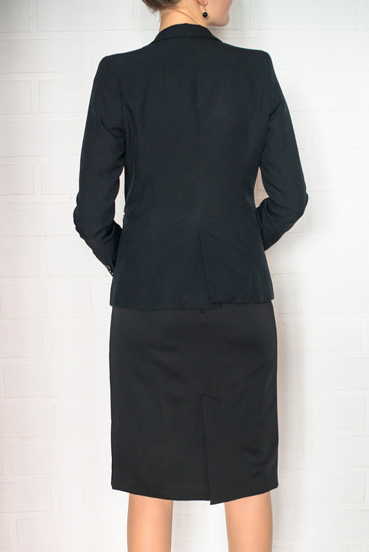 Чёрная юбка-карандаш с диагональными вытачками для леди от Clean_Silence