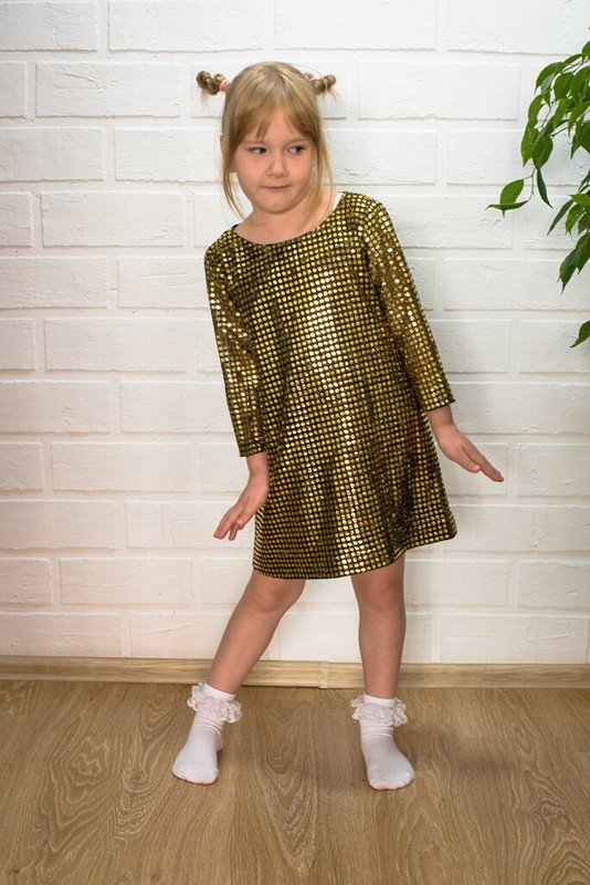 Платье детское, праздничное «Блеск золота» от Clean_Silence