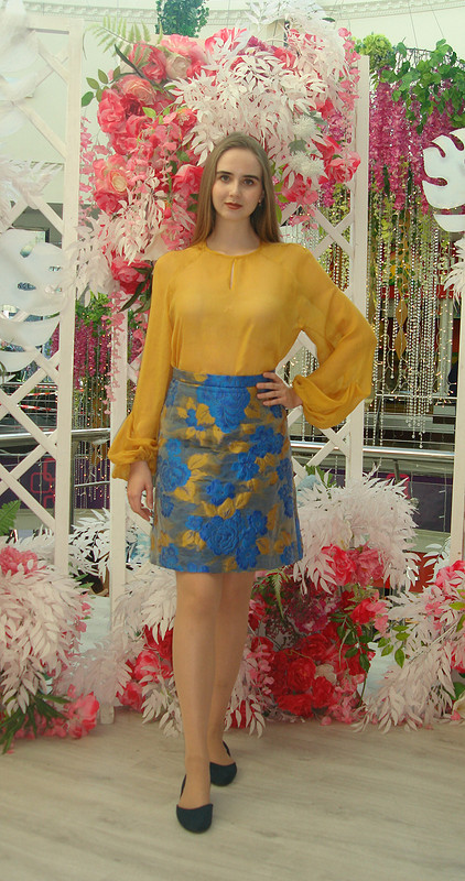 Простые модели из сложных тканей: блузка и юбка от Марина Вл