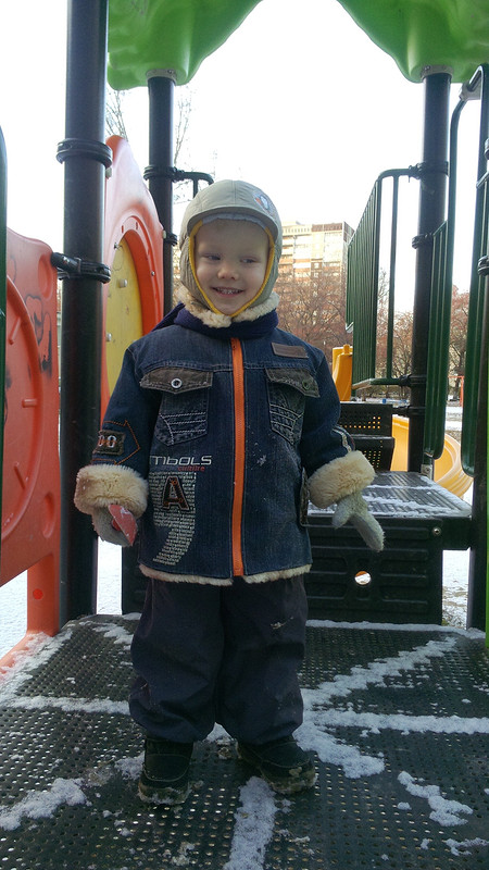 Зимняя джинсовая куртка на мальчика от Elzbet
