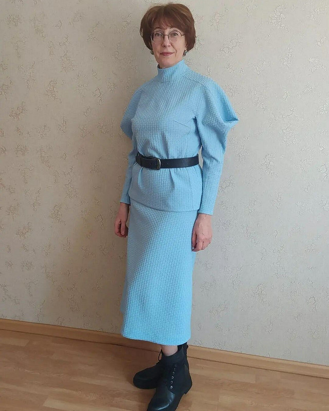 Голубая готика: юбка и блузка от Elena_Fa