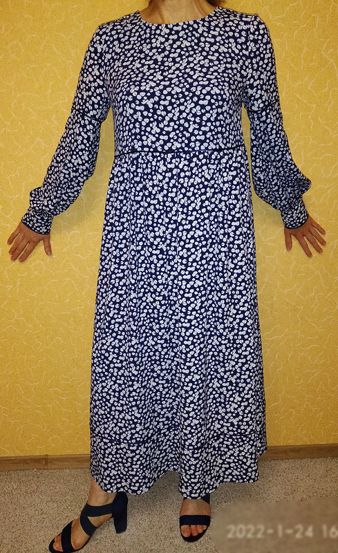 Платье из вискозной ткани с принтом от Adetta