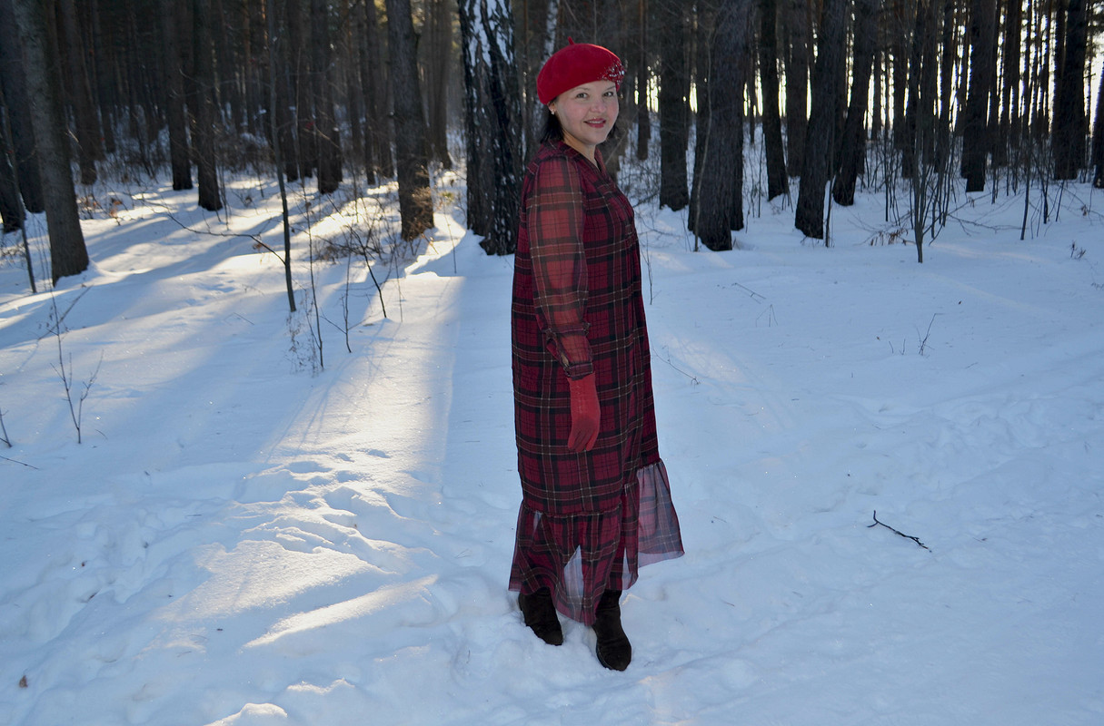 Свободное платье с пластроном от Любаева Светлана
