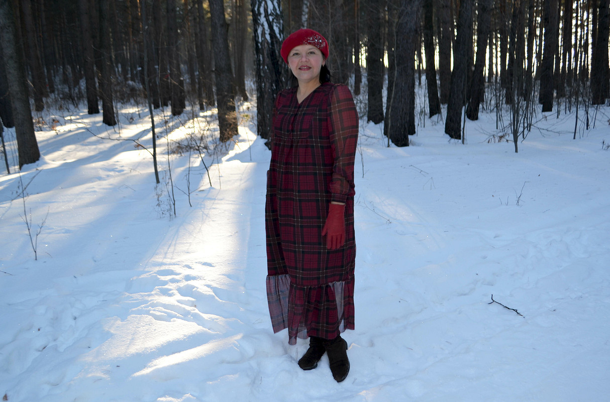 Свободное платье с пластроном от Любаева Светлана