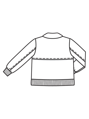 Технический рисунок куртки-блузона спинка