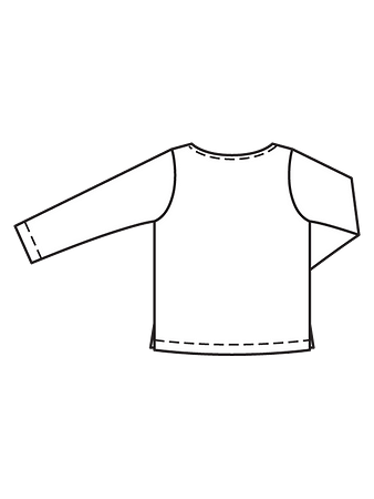 Технический рисунок базового пуловера спинка