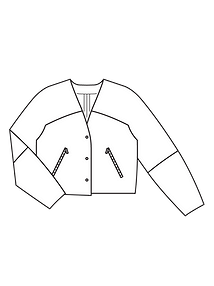 Технический рисунок стёганой куртки