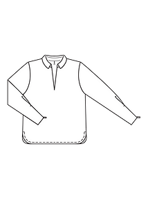 Технический рисунок блузки с глубоким вырезом