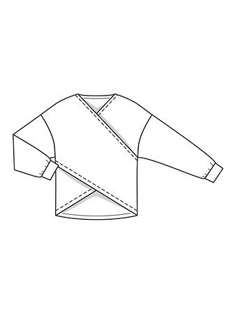 Технический рисунок трикотажного пуловера