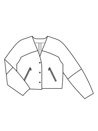 Технический рисунок вельветовой куртки