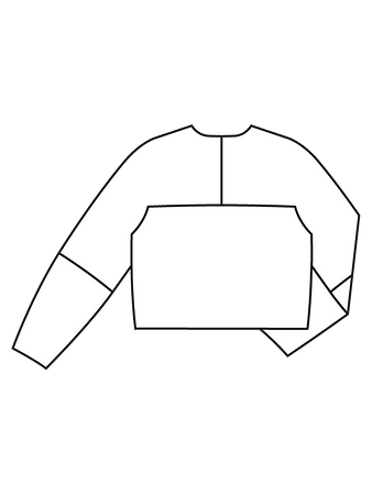 Технический рисунок вельветовой куртки спинка