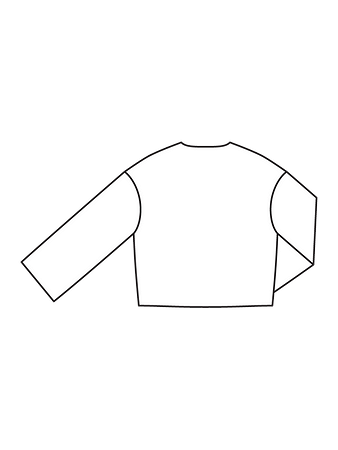 Технический рисунок куртки-жакета спинка