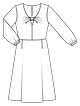 Платье с расклешенной юбкой №111 — выкройка из Burda 11/2022