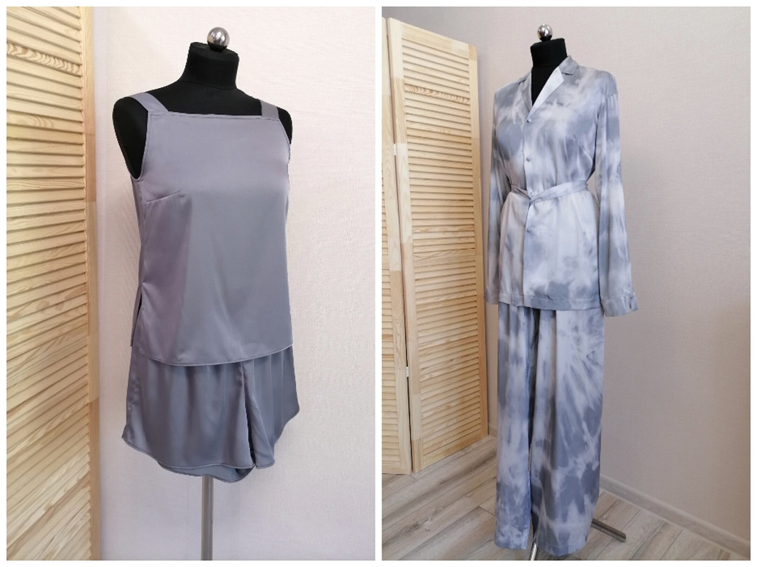 Топ и шорты «шёлковый комплект для сна» от Лизаветка