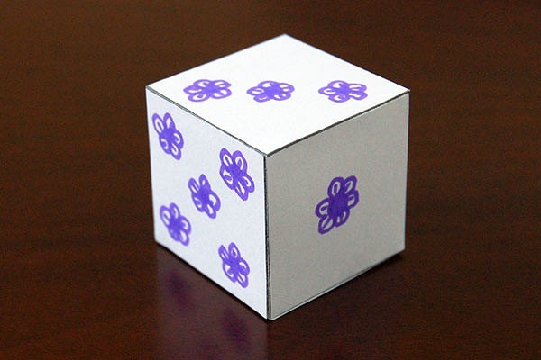Оригами: кубик из бумаги