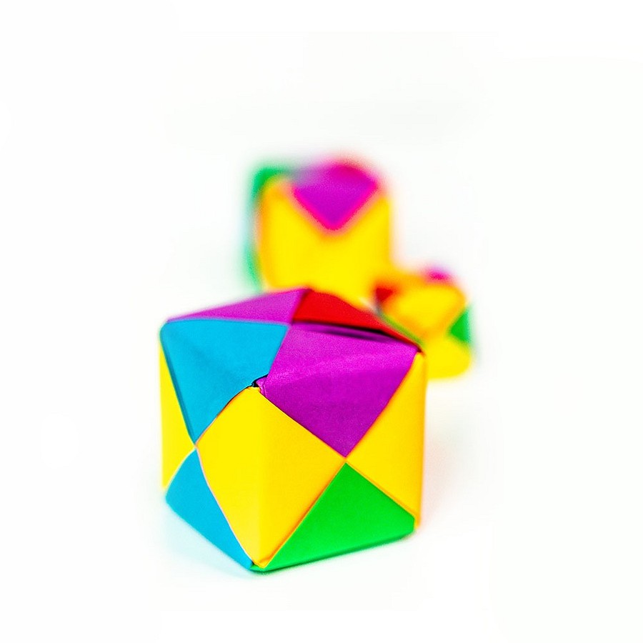 Модульное оригами конфетница ваза или корзина для мандаринов (схема сборки, пошаговая инструкция)