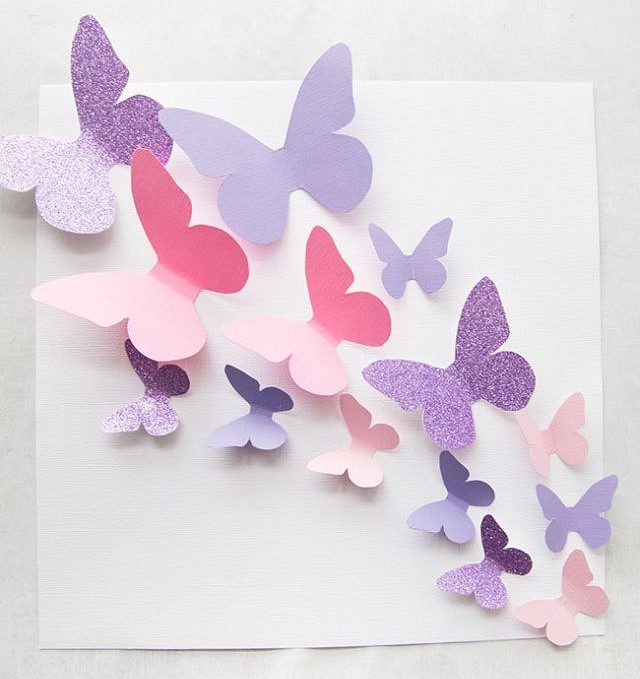 Бабочки из гофрированной бумаги