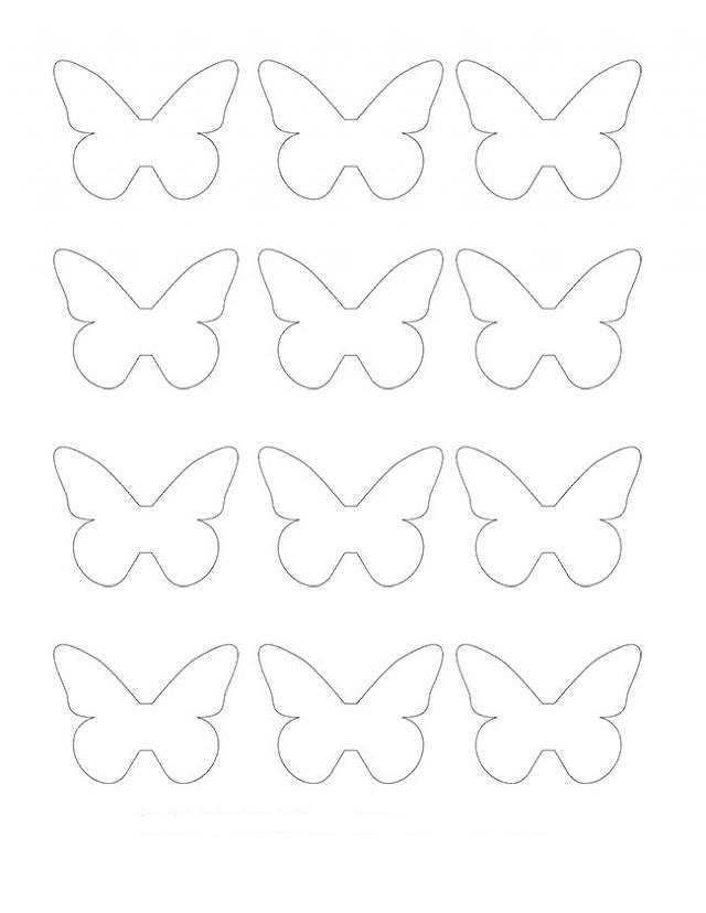 Трафареты бабочек для декора - 68 фото
