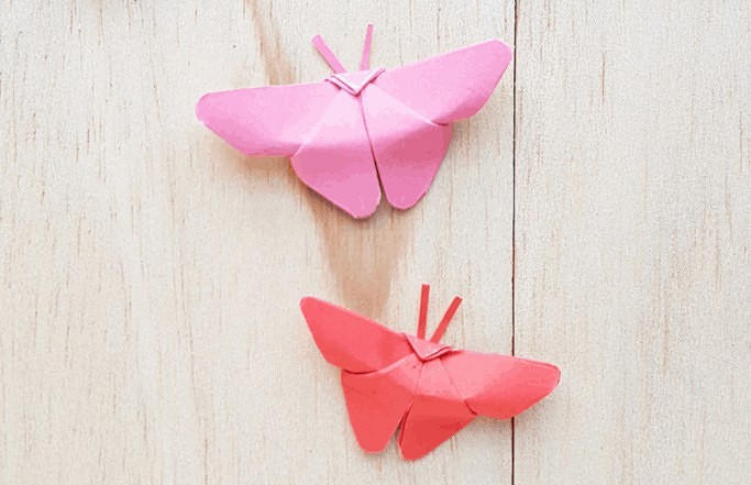 Оригами бабочка из бумаги для детей