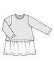 Платье из разнофактурных тканей №8 — выкройка из Burda. Детская мода 2/2022