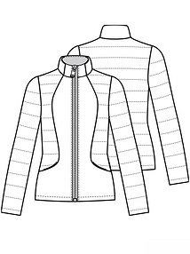 Технический рисунок утепленной куртки