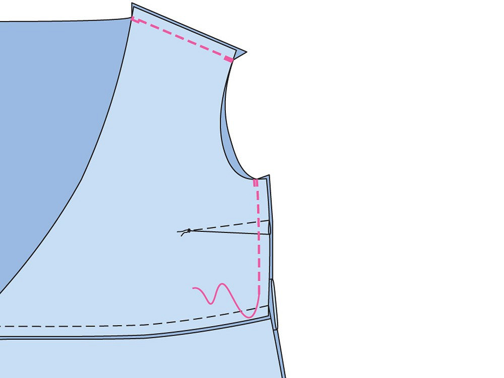 Выкройка блузки с запахом без рукавов (Шитье и крой)