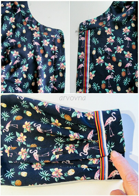 Рубашка с завязками-кушаком «Фламинго» из №8-2022 от Елена  arvovna