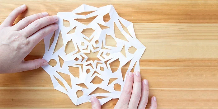 Снежинка в технике оригами для начинающих. Мастер-класс с пошаговым фото