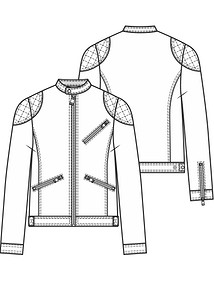 Технический рисунок куртки из искусственной кожи