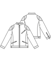Технический рисунок байкерской куртки