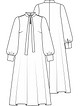 Платье А-силуэта с пышными рукавами №12 — выкройка из Knipmode Fashionstyle 12/2022