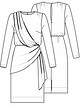 Платье с драпировкой №19 — выкройка из Knipmode Fashionstyle 12/2022
