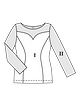 Блузка с эффектом корсажа №130