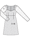 Кружевное платье с фигурным вырезом