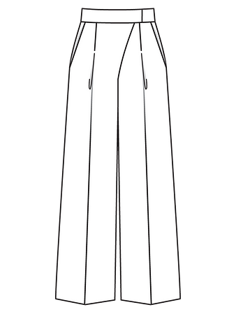 Технический рисунок брюк Марлен