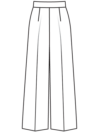 Технический рисунок брюк Марлен вид сзади