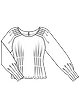 Блузка со складками и защипами №112 A