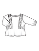 Блузка с вырезом-лодочкой длядевочки №132