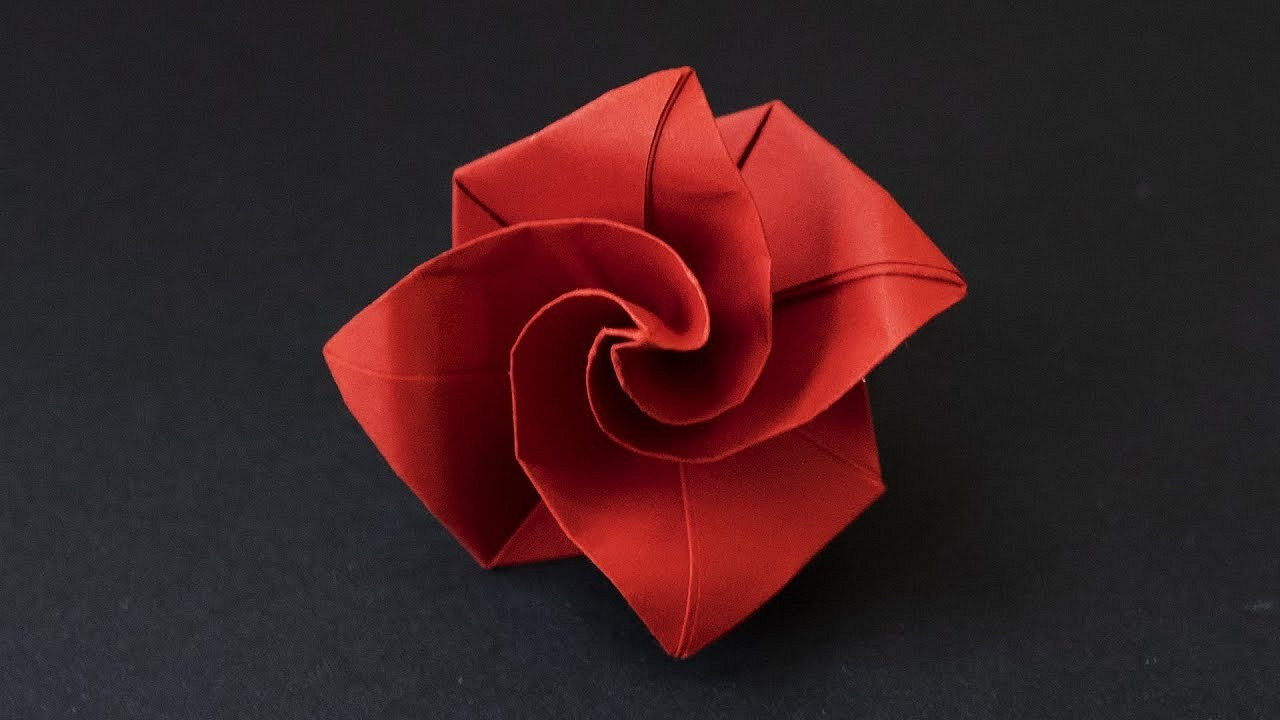 Оригами роза из бумаги простые цветы своими руками Origami rose 1 - video Dailymotion